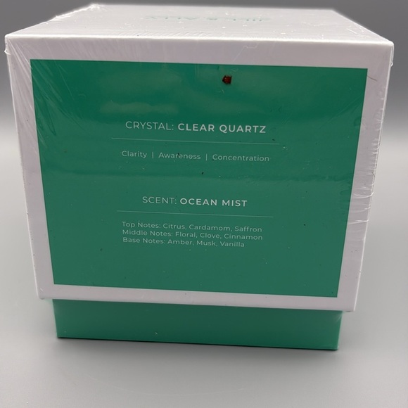 "Take A Deep Breath" Clear Quartz Crystal Manifestation Candle 14 oz. SEALED - Picture 4 of 5